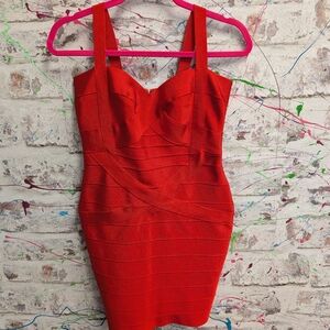 Elegant Red Bodycon Dress